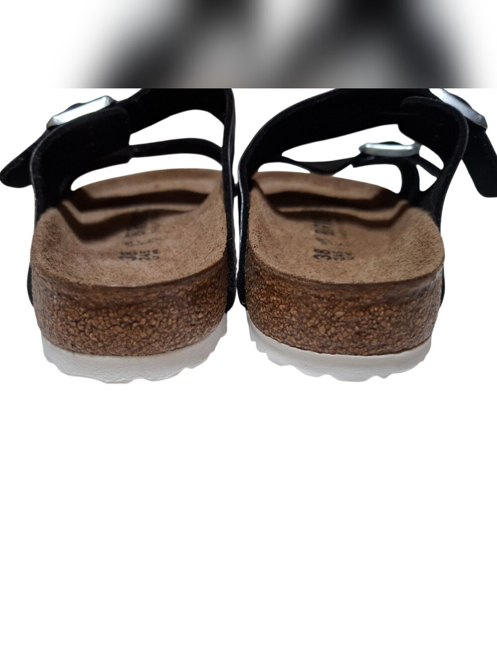 Birkenstock Arizona Black Two-Strap Buckle Sandals - Picture 4 of 6